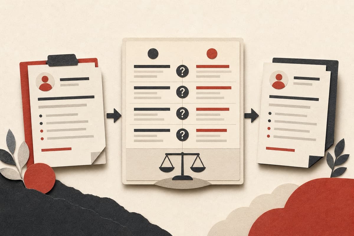 1099 vs W-2 Explainer abstract document review illustration.