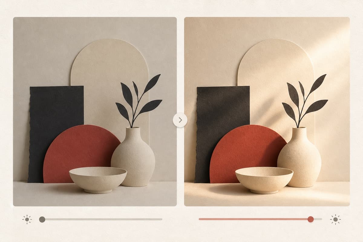 Image Relight abstract image editing illustration.