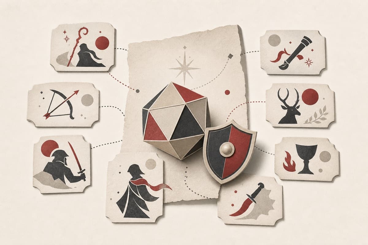 DND Name Generator abstract writing illustration.