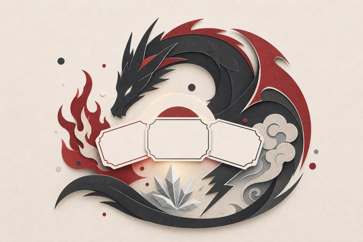 Dragon Name Generator abstract writing illustration.