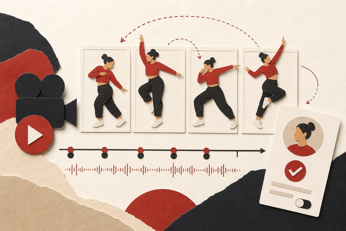 Dance Video abstract short-video illustration.