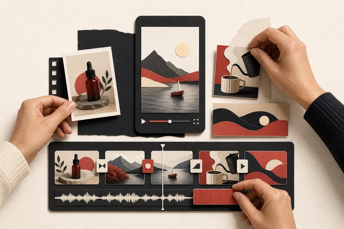 Faceless Reel Generator abstract short-video illustration.